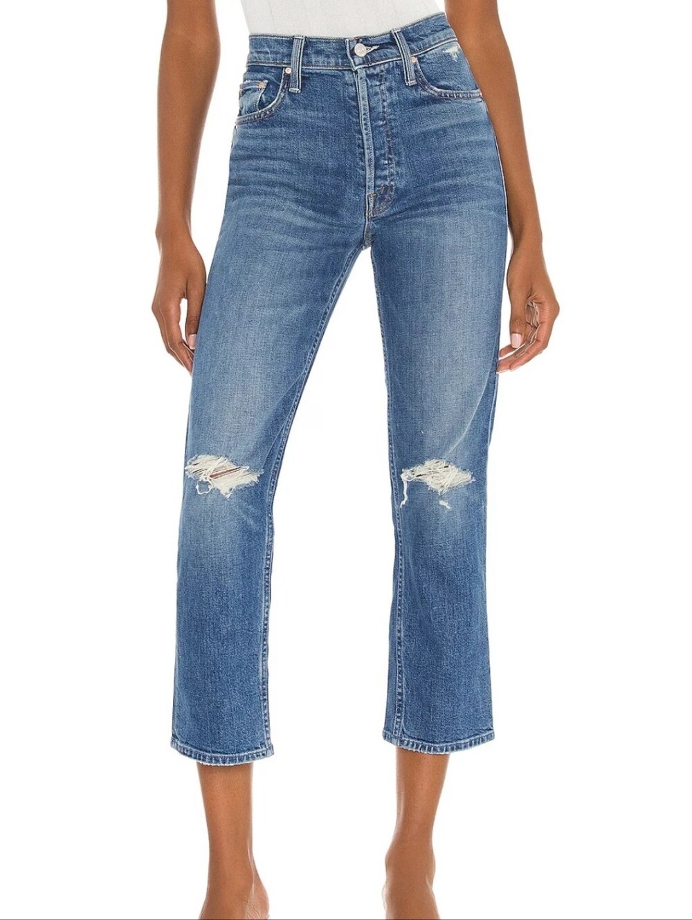Mint Condition!! MOTHER The Tomcat Crop Jeans in Playing with Scissors Size 30